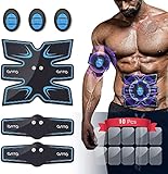 OSITO Muscle Trainer Intelligent Abs Stimulator Abdominal with 10 Extra Gel Pads, Abs Muscle...