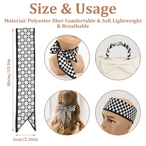 4 Pcs Purse Scarf For Handbags, Multifunctional Bag Scarf For Handbags, Classic And Fashionable, Can Be Given As Gifts To Family And Friends, 34 * 2.75 * 0.39 inches (Black)2