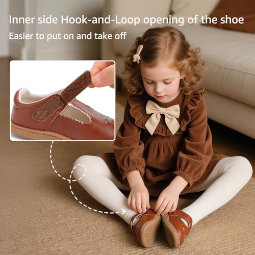 Toddler Girl Mary Jane Dress Shoes Wide Ballet Flats for Girls Party School Shoe4