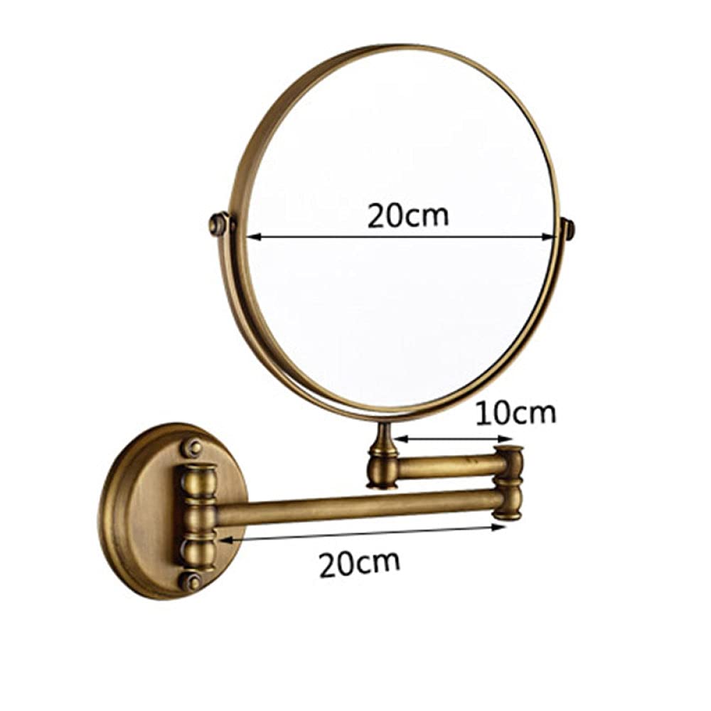 Accesorios de baño, Toallero, Portapapeles, Gancho para Bata, Latón Antiguo, Montado en la Pared, Latón Macizo, Juego de Accesorios para baño de Ducha, Espejo de Aumento 1X 3X