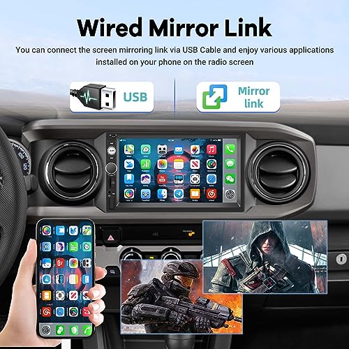 Radio para Auto Doble Din con Pantalla Táctil 7 pulgadas miniatura 2
