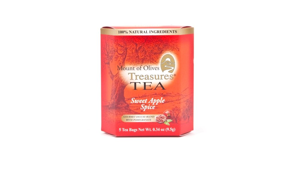 Mount of Olives Treasures Sweet Apple Spice, 5Count Tea Bags (Pack of 24) Herbal