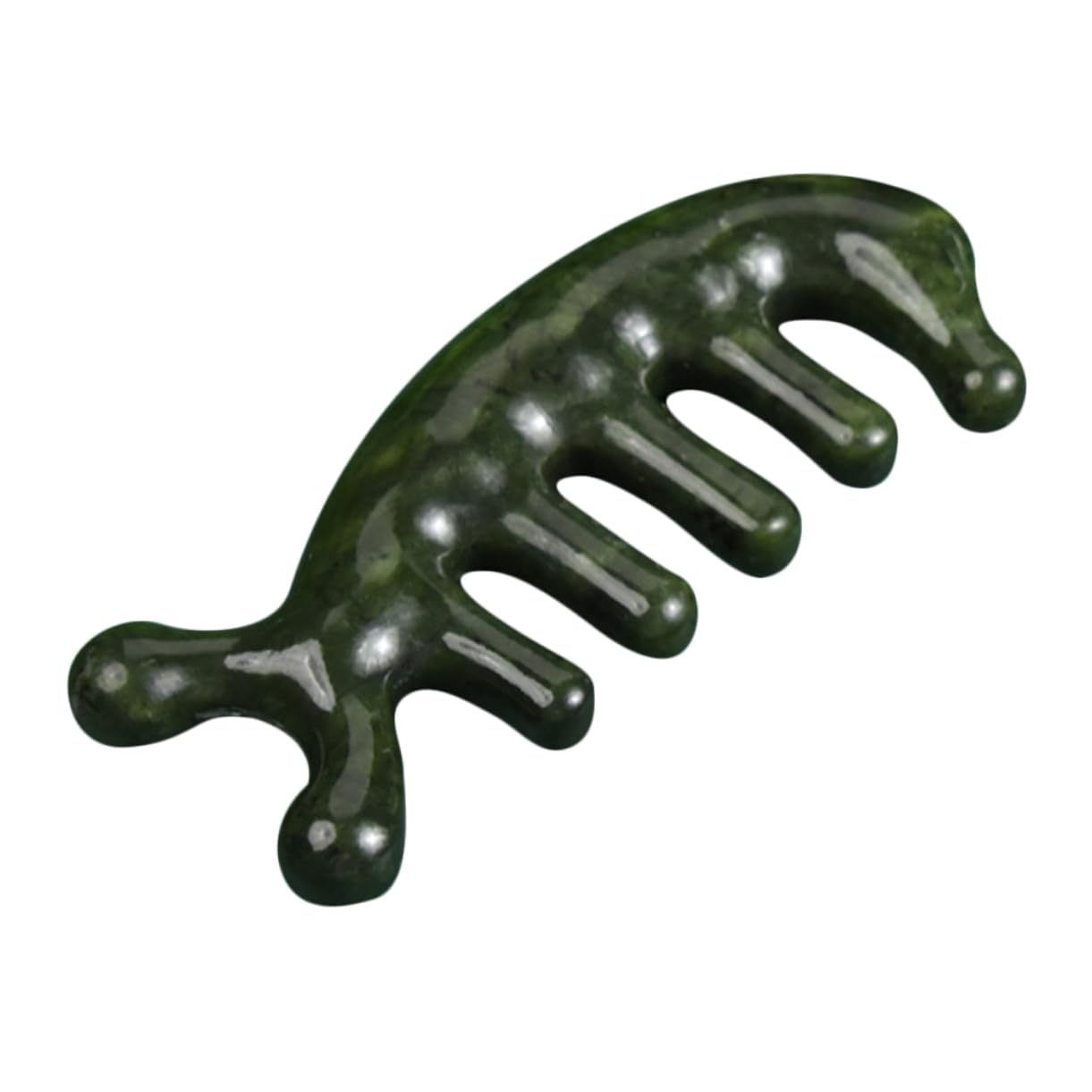 FRCOLOR 4stücke Jade Kopfhaut-massagebürste Ergonomisches Massage-tool Für Entspannende Kopfhautmassagen Für Zuhause Und Unterwegs Aus Grünem Jade Mit Glatter Oberfläche Und Feiner