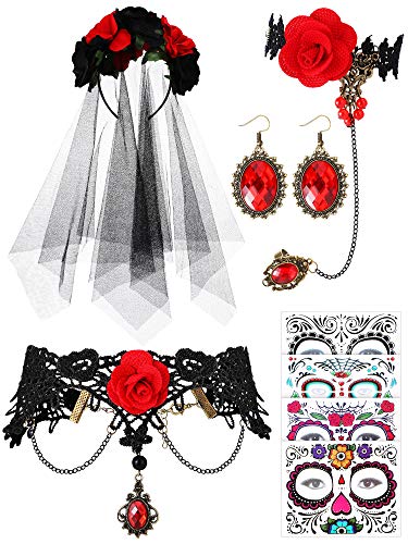 Halloween Day of the Dead Costume Gothic Wedding Costume for Women Halloween