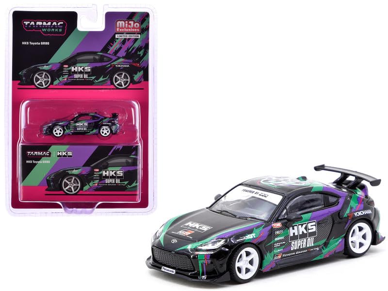 Amazon.com: 1/64 Tarmac Works H K S GR 86 (Black) Diecast Car