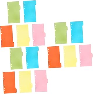 TEHAUX 18 Peças Divisores De Fichário Com Abas Abas De Papel Separadas De Folha Solta Para Fichários Divisores De Página Papel De Enchimento De Caderno Divisórias De Caderno Inserções De