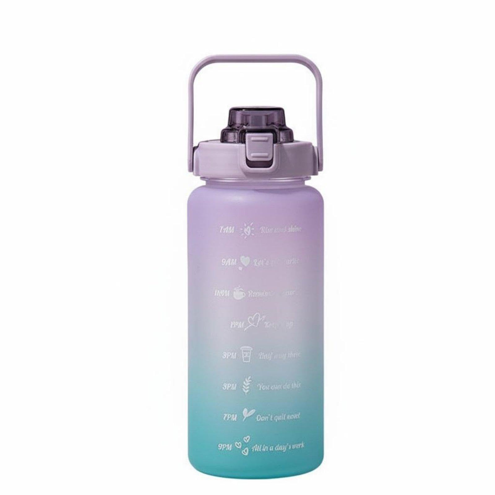 2L Water Jug with Portable Handle Half Gallon Water Jug Leakproof Design Large Sports Bottle with for Athletes, Outdoor Activities, Office Purple-image-9