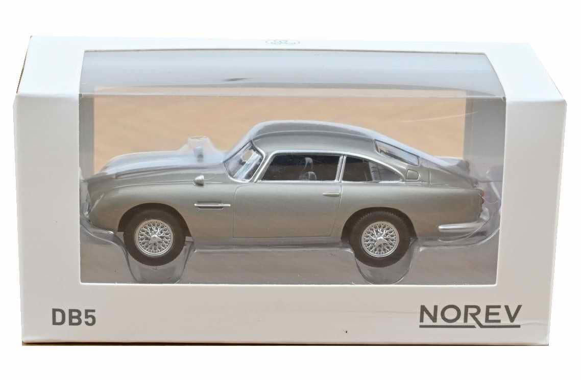 NOREV Voiture de Collection Aston Martin DB5 1963 Argent Birch 1/43 Métal
