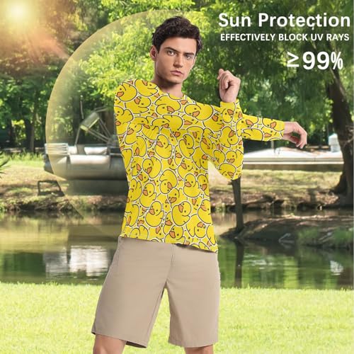 Men's Long Sleeve Rash Guard UPF 50+ UV Swim Shirts Sun Protection Fishing Hiking T-Shirt4