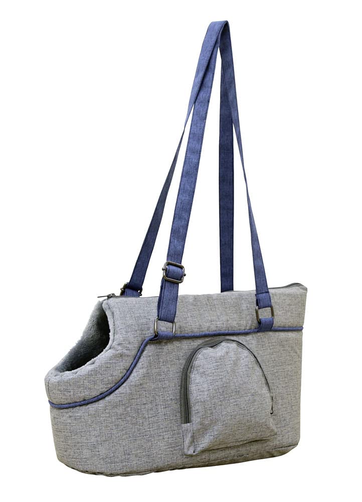 Kerbl Pet Tragetasche Marie, grau/blau 46x23x25cm