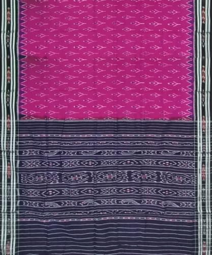 Image of Nuapatna Cotton Saree of Odisha Ikkat Orissa Traditional Handloom Sari | Bomkai | Pata | Nuapatana | sambalpuri saree | khandua patta sare | without Blouse S9