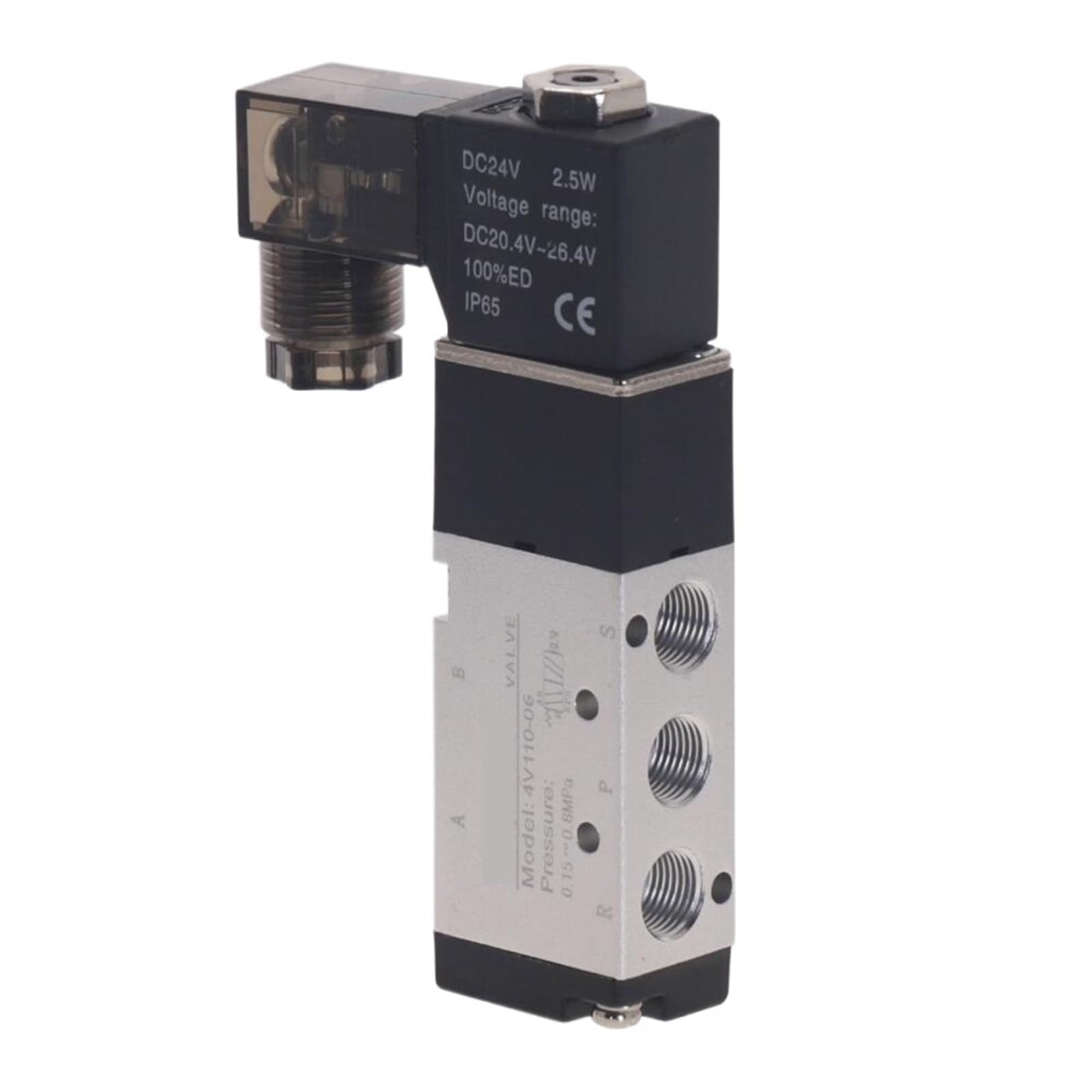 Distributeur 4V110-06 stop fuites air comprimé 5 voies AC110V
