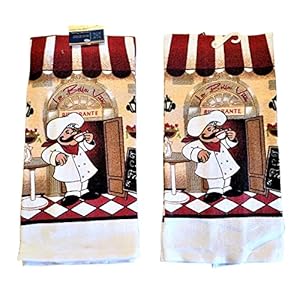 Chef Hand Towel Set 2 Pack Decorate Your Kitchen Décor – Home Décor -Bath Towels Kitchen Linens (Chef)