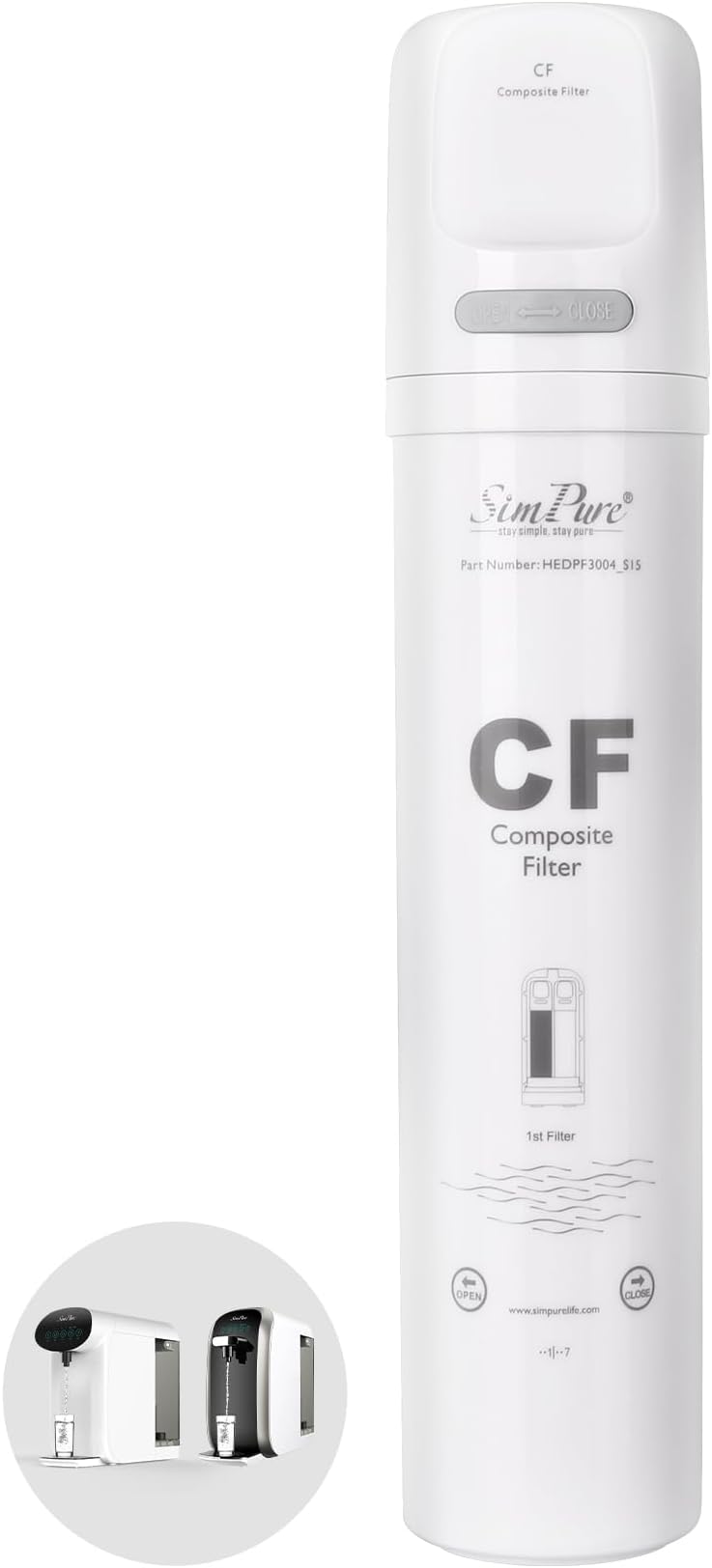 Y7P-W CF Filter Replacement Cartridge (Only Applicable to Y7P-W System), 6 Months Replacement Cartridge (1 Pack)