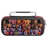 Spooky Fnaf for Nintendo Switch Portable Travel Carrying Case with Soft Deluxe Lining.With 20 Game...