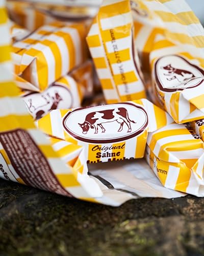 Original Sahne Muh-Muhs Sahne Toffees 1kg Beutel – Das Original seit 1965, einmalig sahniger Genuss – Frei von Farb- und Konservierungsmittel, glutenfrei (1 x 1000g)