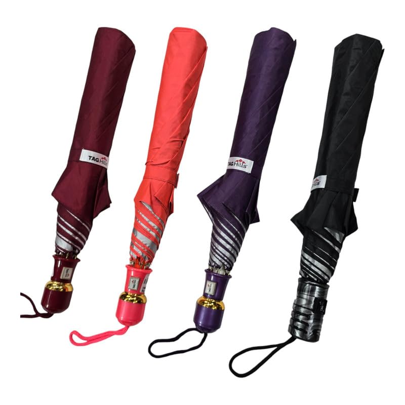 Image of AMBIKA STORES & READYMADES 2 Fold 25 Inch Umbrella for Men & Women | Wind & RainProof Umbrella | Compact Travel Umbrella for Women | Umbrella for Sun Protection, Home Use