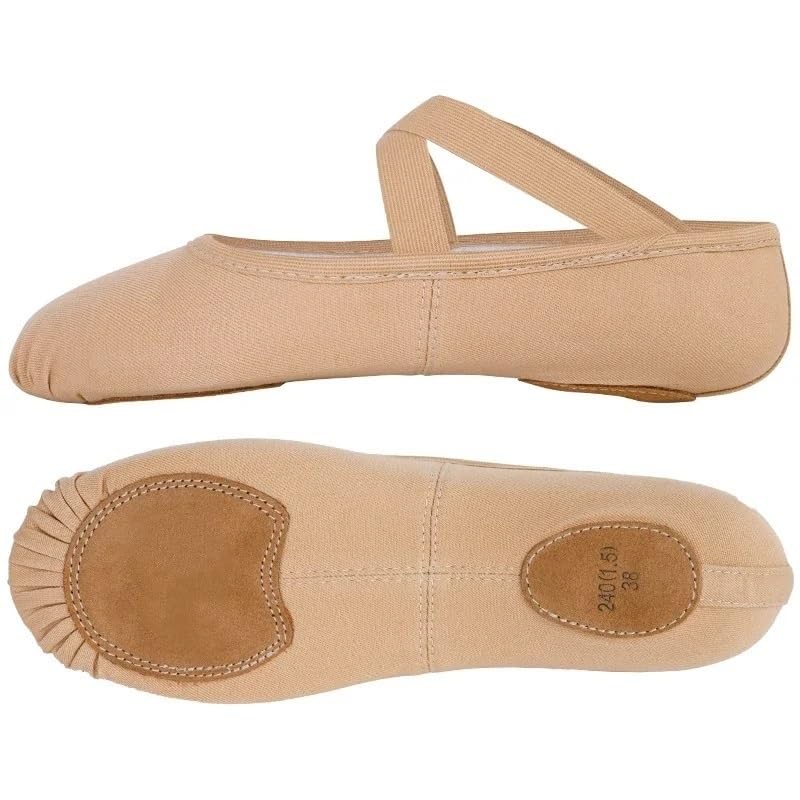 LATEAU Ballettschuhe Ballettschuhe for Damen, Mädchen und Kinder, Ballettpantoffeln, weiche, rutschfeste, Klassische Ballettschuhe(C,36)
