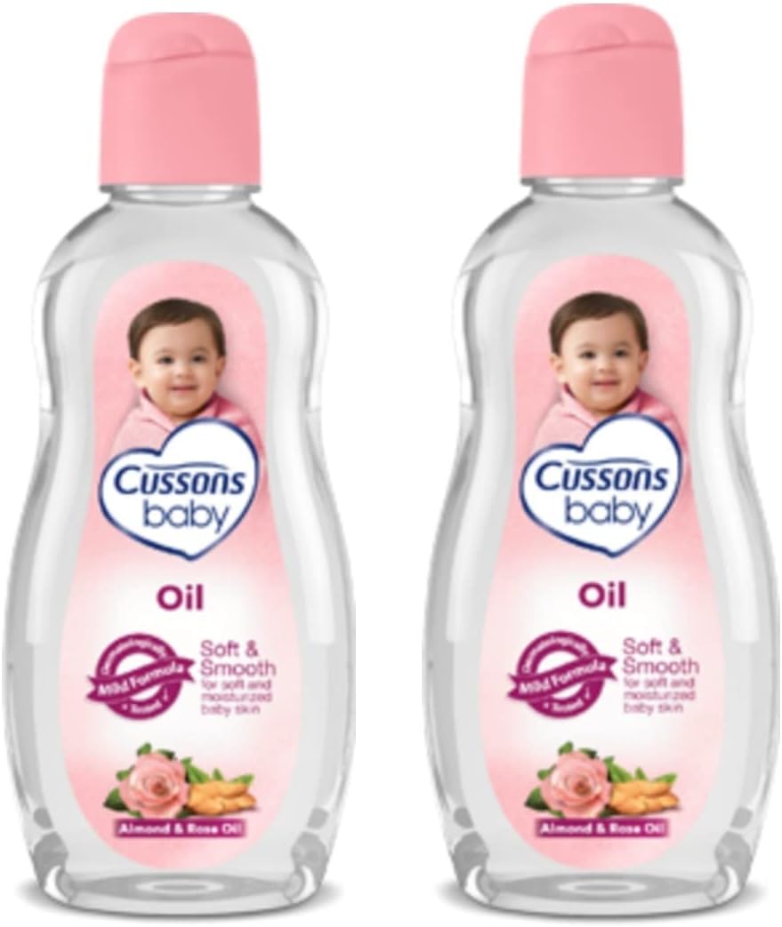 Soft & Smooth oil Cussons Baby Oil 200ml (2 pink bottles) easily absorbed into the skin, nourish and moisturize your baby's skin has a soothing scent