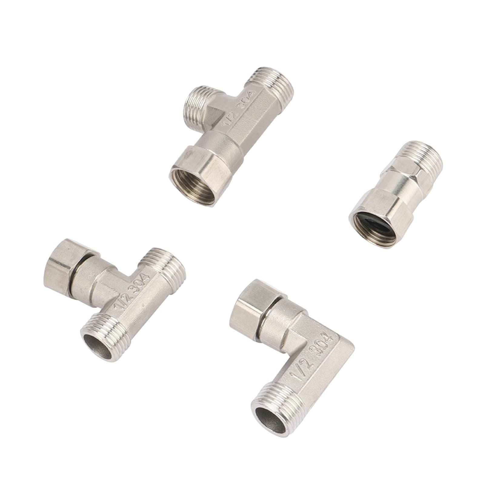 Raccord d'eau pour irrigation agricole en acier 304 avec connecteur fileté 1/2"