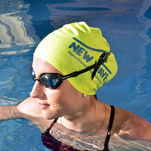 New Wave Swim Goggles With Protective Storage Case - Anti Fog Lenses, Four Nose Bridges For Triathlon & Open Water Swimming #TOP1