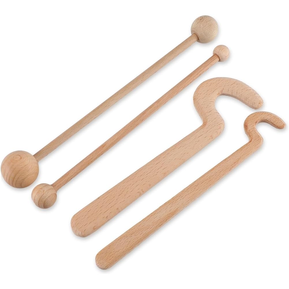 Ijsdnvjndx As Shown For Pottery Shaping 4 Pcs Wooden For Pottery Throwing Tools- 2 Throwing Sticks& 2 Long Handle Clay Tools, Ceramic Accessories