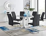 Dimensiones de la mesa: longitud: 120 cm, ancho: 120 cm, altura: 75 cm, dimensiones de la silla: altura: 97 cm, ancho: 43 cm, profundidad: 57,5 cm