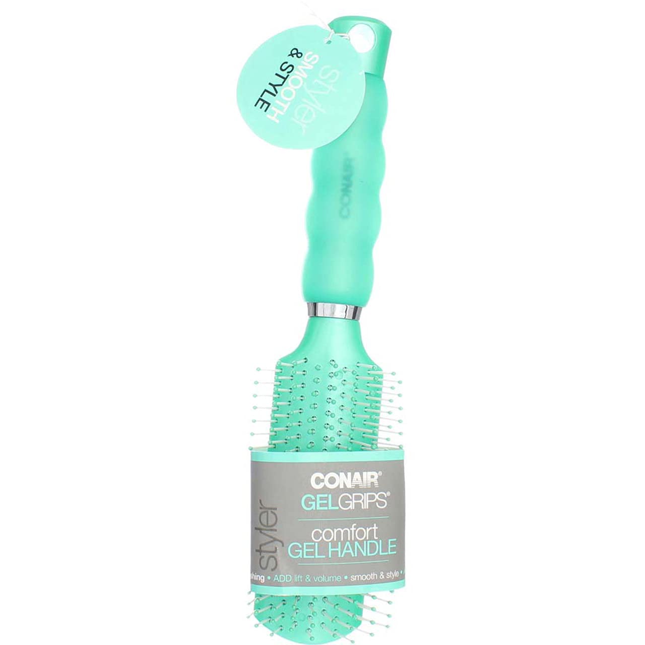 Conair Gel Grips Soft Handle All Purpose Hair Brush, Color