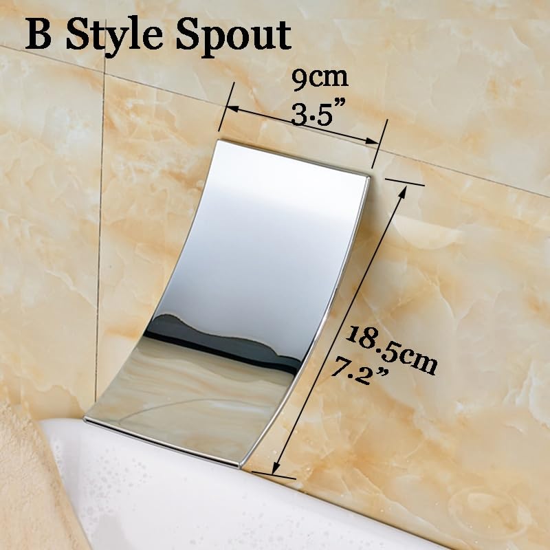 Grifo de lavabo de cascada de pared para evitar salpicaduras 2
