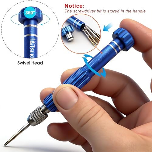 Image of 5-in-1 Multifunctional Small Screwdriver, PTSLKHN S2 Steel Magnetic Screwdriver Kit for Eyeglass, Sunglasses, Electronics, Cellphone, Jewelry and More
