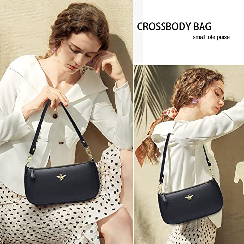 Image of Small Tote Shoulder Bags Purses for Women Retro Classic Crossbody Bags Cute Clutch Purse and Handbag