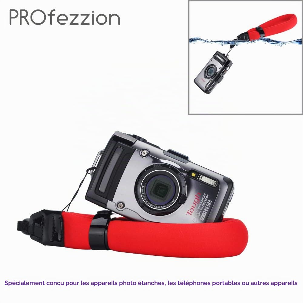 PROfezzion Flottante Sangle pour Appareil Photo Numérique Etanche/Antichoc Caméra