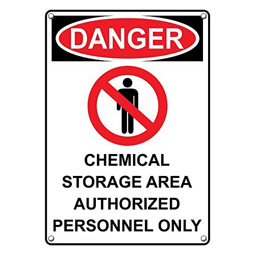 Weatherproof Plastic Vertical OSHA Super popular specialty store Classic Storage Chemical Area Danger