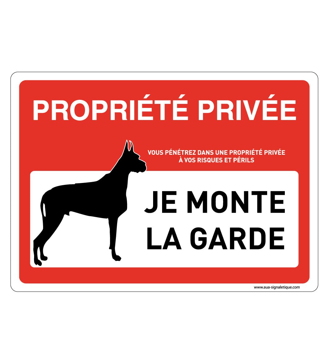 Panneau Attention Chien pour dissuader les intrus et protéger votre maison