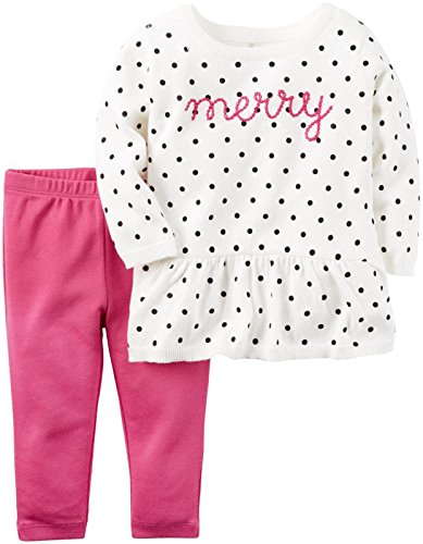 Carter's Baby Girls 2 Pc Sets, Ivory, 3M