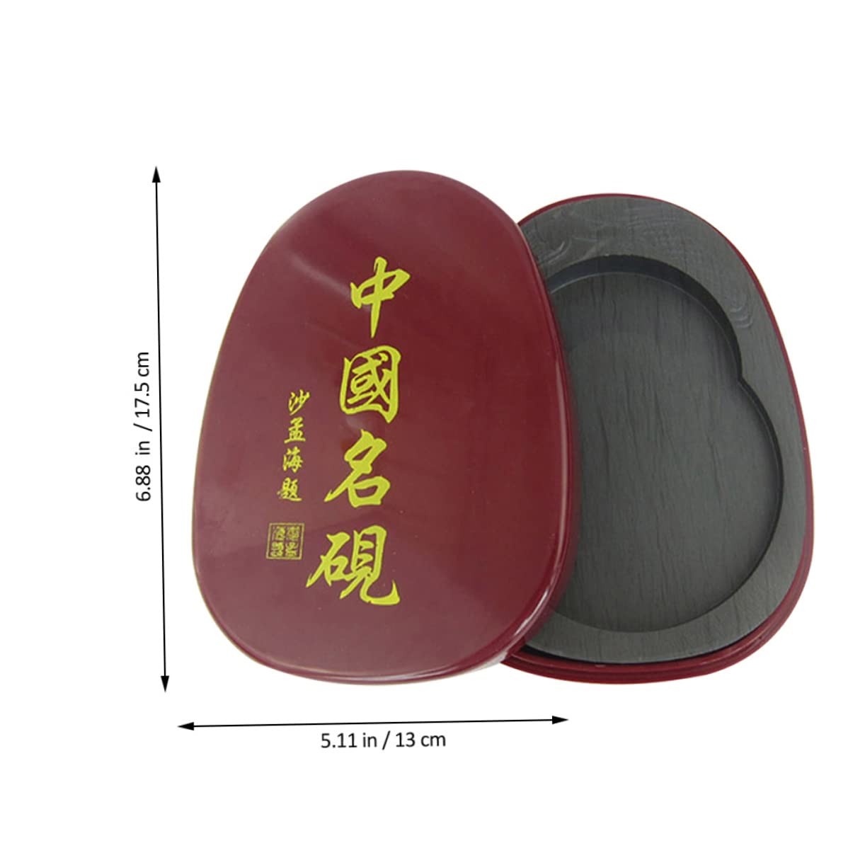 Suministros de Caligrafía y Suministro de Molienda de Tinta para Recipiente para Tinta de Pintura en Piedra Natural Tapa Adecuado para Caligrafía China Pintura Tradicional