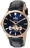 edox automatic  Edox Les Bemonts Herren-Armbanduhr 42mm Armband Leder Blau Gehäuse Edelstahl Automatik 85021 37R BUIR