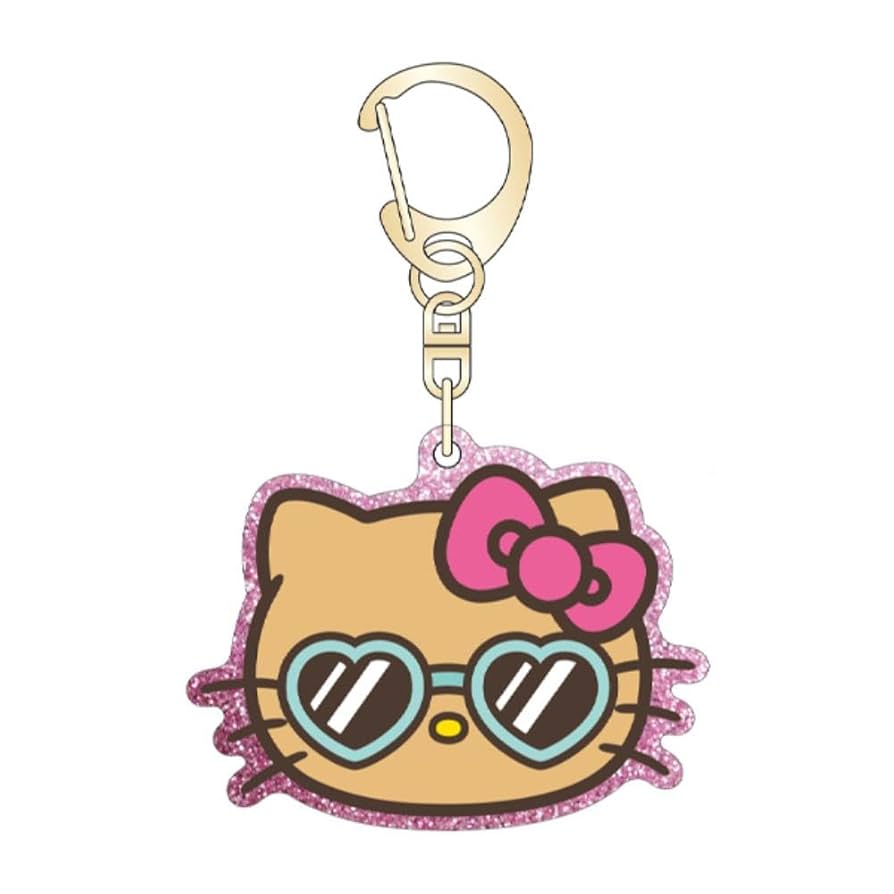 キティちゃん　ハローキティ　キーホルダー　サングラス　カオハナ 💖 カオハナのシャカシャカキーホルダー❣️ サンキューマートで