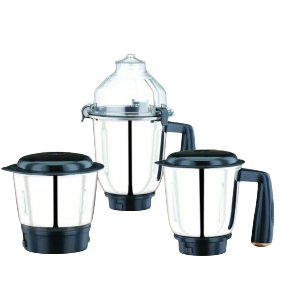 Bajaj Original Mixer Grinder Jar Set (3 Jars, Chutney Dry & Liquidizing)