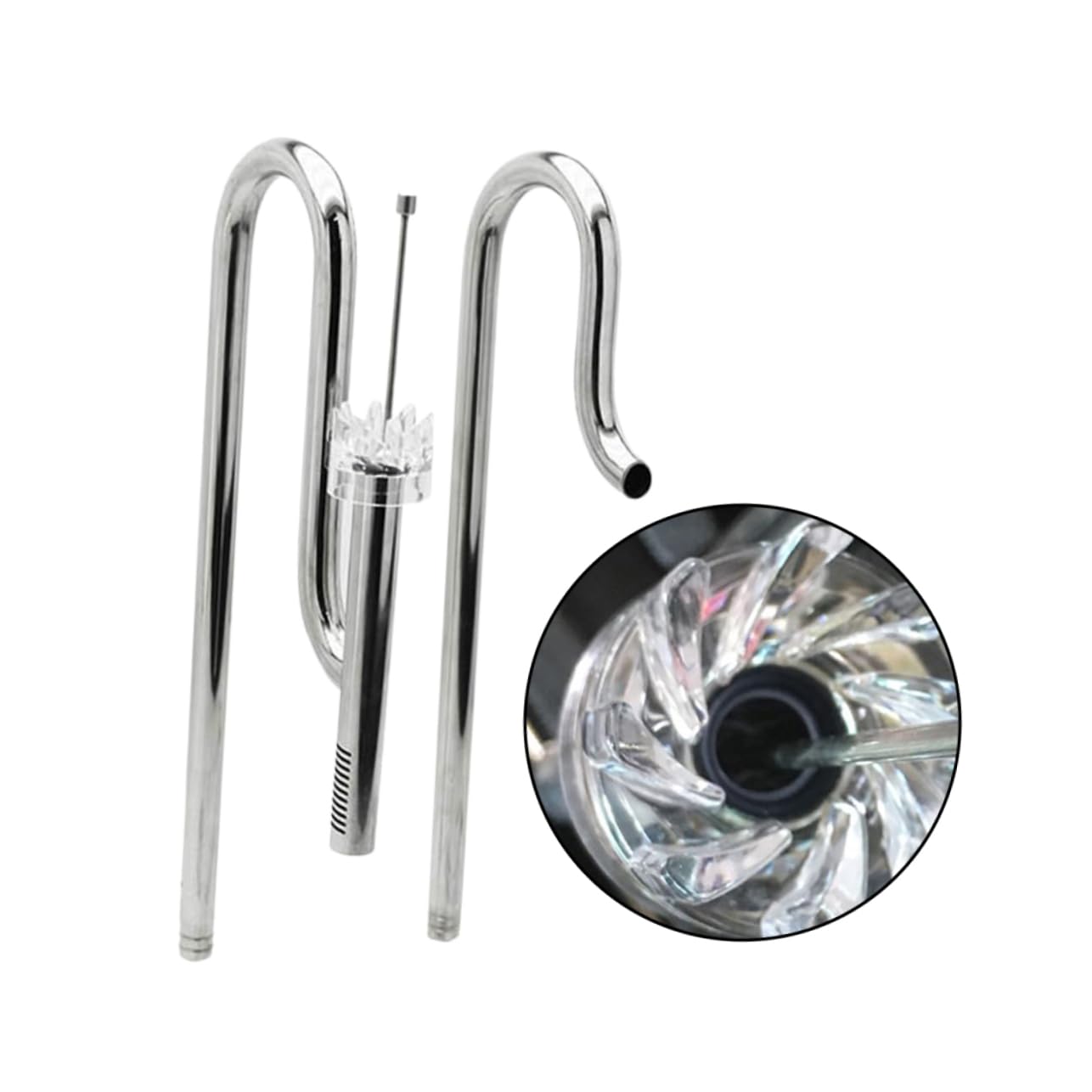 Kisangel 12mm Aquarium Edelstahl Wasser Set Einlass Und Auslass Öl-entfernung Fisch Tank Wartung Werkzeug