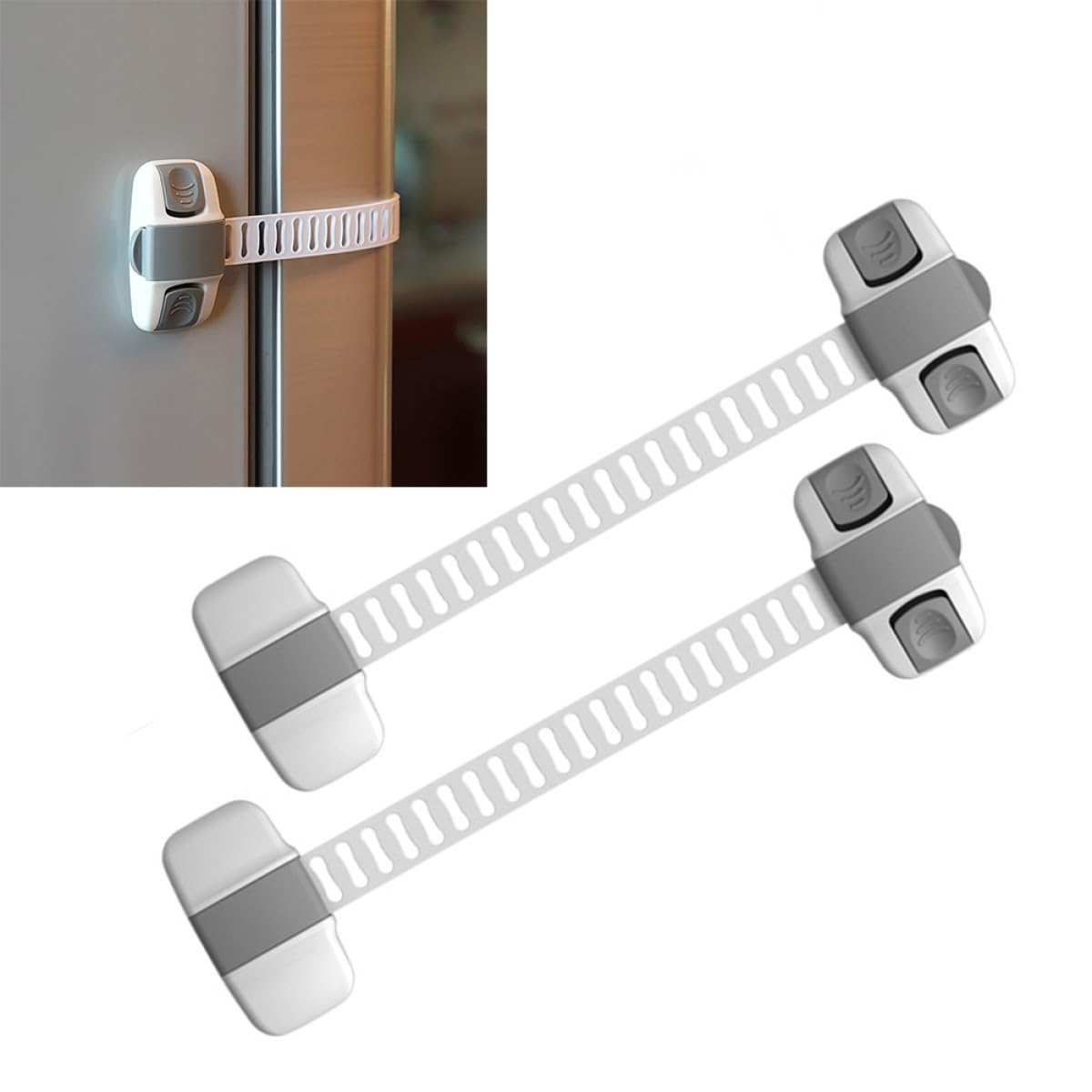 FRCOLOR Cerradura De Seguridad Para Niños Multifunción Protección Infantil Puerta Armario Gris 8 Unidades Uso Guardarropa Bebés Seguridad Manos