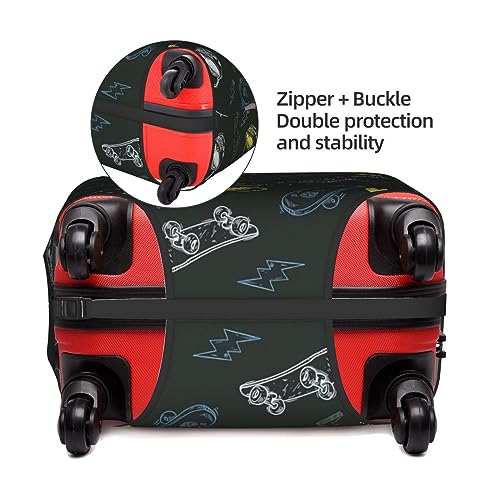 Housse de protection pour bagage M motif graffiti blanc