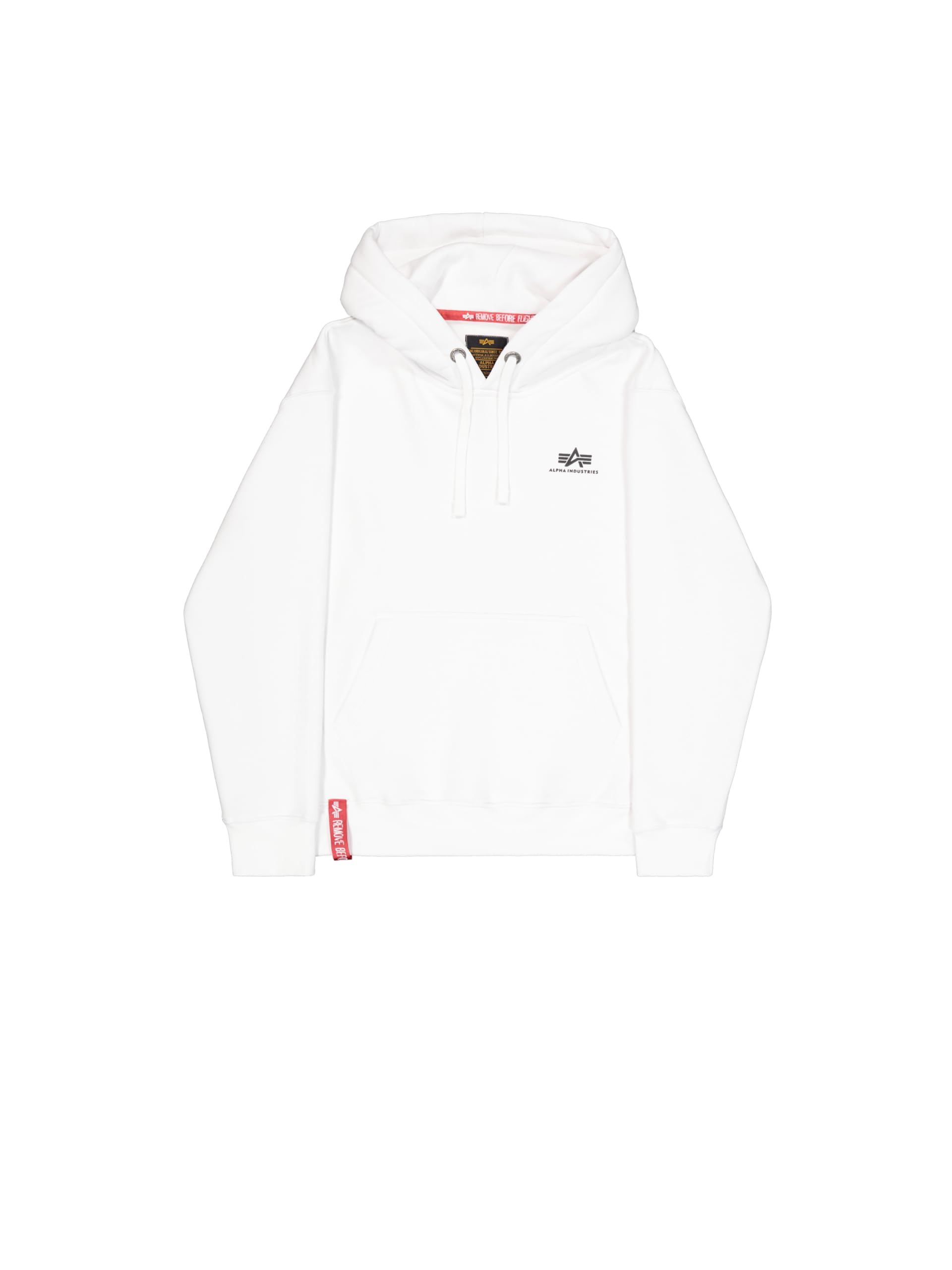 Alpha Industries Herren Basic Hoody Small Logo, White, S
