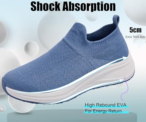 Women's Wide Slip On Walking Shoes Non-Slip Socks Shoe Lightweight Breathable Mesh Sneakers for Everyday Comfort & Style | Perfect for Work Travel2