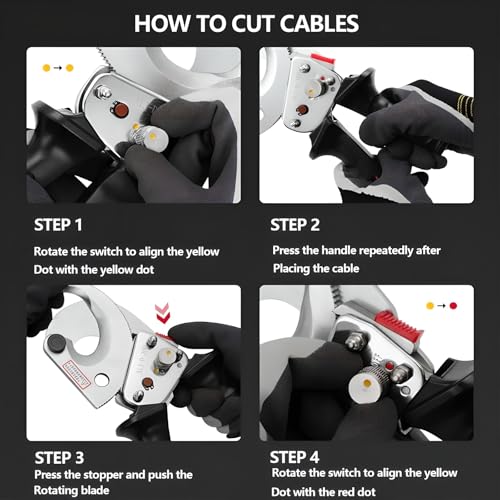 Coupe-câble à cliquet pour électriciens cherchant un outil efficace - 5