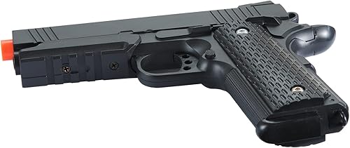 Miniatura 6 de Golden Ball 240 FPS Airsoft Spring - Pistola Airsoft con riel y funda, color negro