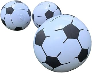 Toddmomy 4pcs Inflatable Beach Balls Soccer Balls Toys Blow Up Pool Ball Summer Sports Balls Toys for Playground Garden Games Paty Favor Swimming Pool 30cm