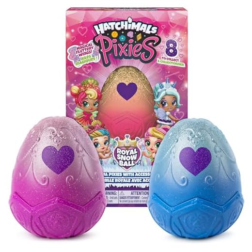 Hatchimals, Pixies Royals 2-Pack, 2.5-Inch Collectible Dolls and Accessories, for Kids Aged 5 and Up (Styles May Vary)
