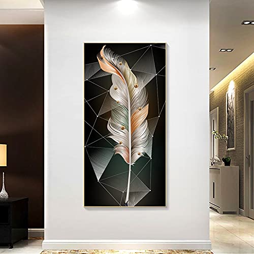 Broderie Diamond Painting Complet Plume | Grand Format 70x140cm