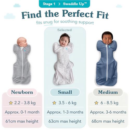 Image of Love to Dream Swaddle Up Viscose from Bamboo, Arms Up Position, Soft and Sustainable Bamboo Fabric, Versatile Wearable Blanket, 1.0 TOG (20-24C) Ideal for Moderate Temps, Small 8-13 lbs, Boats Mist